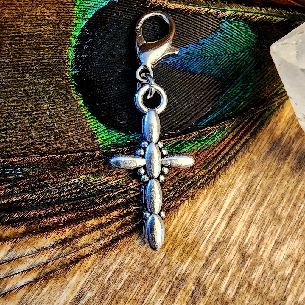 Silver Cross Charm For Religious Charm Bracelet Spiritual Gift Of Faith Charm